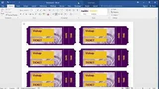 How to create tickets in Word