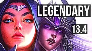 IRELIA vs SYNDRA (MID) | 6 solo kills, 13/2/5, Legendary, 700+ games | KR Master | 13.4