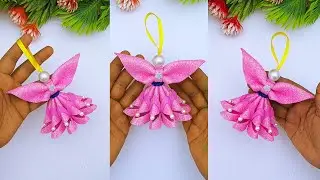 DIY Christmas Angel With Glitter Foam | Easy Holiday Craft Ideas