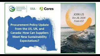 SPP USA | Procurement Policy US UK & Canada - How Can Suppliers Meet New Sustainability Expectations