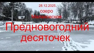 Предновогодний десяточек. 28.12.2025. Озеро Малаховское. Рыбалка в Подмосковье.