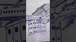 #Flight crash 💥 pen, drawing🖊️