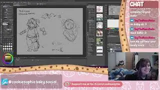 [Twitch VOD] Blade Ferret concept art - Muireann (Webcam stream)