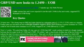 GBP/USD now looks to 1.3450 &ndash; UOB