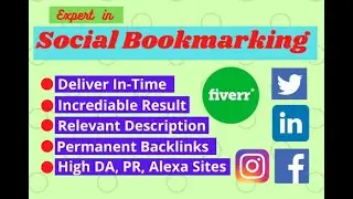 I will do social bookmarking on high da sites manually