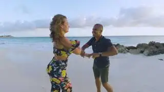Salsa dancing on the beach in Aruba!