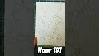 Hour 191 - form, technical skill #drawing #anatomy #perspective #art #shorts #10000hrs #10k