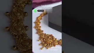 Lakshmi goddess with this stunning gold haram ✨🌟