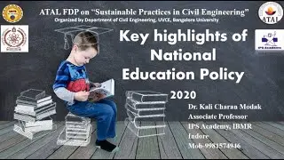 Key highlights of NEP 2020 | ATAL FDP | AICTE | Department of Civil Engineering, UVCE