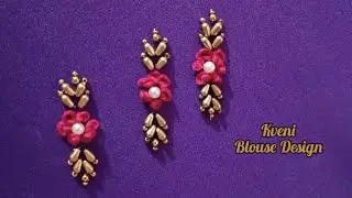 Normal Needle Work Thread & Beads Blouse Design