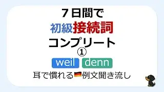 【ドイツ語初級 Konjunktionen】7日間接続詞コンプリート Day 1：weil/denn（例文聞き流し）