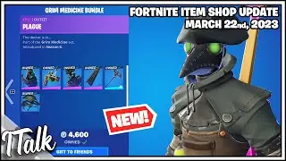 Fortnite Item Shop *NEW* GRIM MEDICINE BUNDLE! [March 22nd, 2023] (Fortnite Battle Royale)