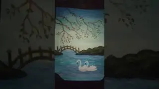 easy landscape painting #youtubeshorts #forbeginners