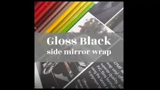 KPMF Gloss Black side mirror wrap