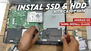 CARA UPGRADE HDD KE SSD, Pasang CADDY SATA, dan MIGRASI OS tanpa Install Ulang - ASUS X454Y