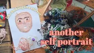 i made another wool portrait | yarn art