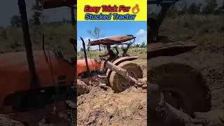 Easy Trick For Stucked Tractors 😯🔥#tractor #ytshorts #shorts #trick #easy