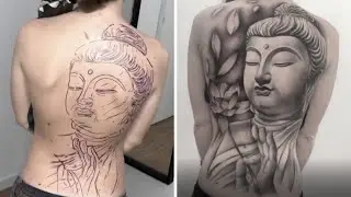 BUDDHA TATTOO TIME LAPSE l Realistic Tattoo
