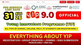 YIP 8.0 Student Registration Process Tutorial | Young Innovators Programme | K-DISC | Govt of Kerala