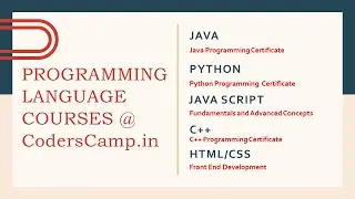 Programming Language Courses @ CodersCamp.in