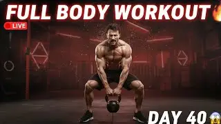 🔴 FULL BODY WORKOUT LIVE 😱 | Extreme Fat Burn 🔥 | DAY 40 Shredded Challenge 💪