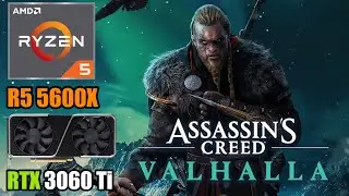 Assassin's Creed Valhalla - RTX 3060 Ti + R5 5600X - 1080p, 1440p & 4K - HUB, Medium & Ultra High