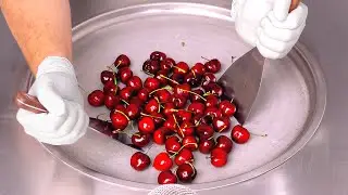 Cherry - Ice Cream Rolls | Street Food ASMR