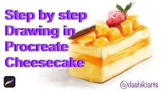 Step by step drawing in procreate cheesecake/DashikiArts