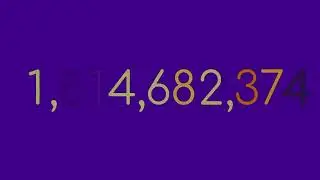 Numbers 0 to Quadrillion voices and sounds with music Purple Sunset 