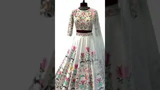 designer western wear lehanga choli embroidery work with dupatta  ||sargam boutique