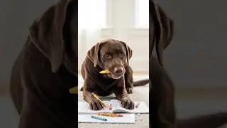 Even my dog couldn&rsquo;t resist my colouring book🐶🎨😁#ColourWithMe#ColouringBook#Labrador#CuteDog