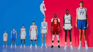 40 самых высоких игроков НБА всех времен &mdash; 3D-анимация сравнения роста