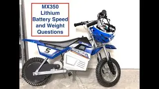 $100 Razor MX350 Dirt Bike Battery Upgrade Lithium UPDATED Speed and  Weight questions answered.