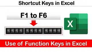 F1 to F6 Shortcut Keys | Excel Master | Rohit Narang
