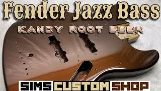 Fender Jazz Bass Guitar - Kandy Root Beer paint by Sims Custom Shop