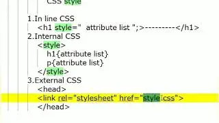 3 ways to declare css styles| different ways to declare css styles with example| css 3 and html 5