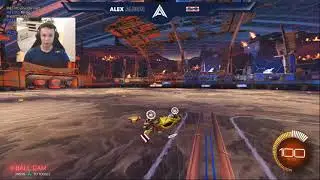 alex albon plays rocket league with marcel, liam and lando