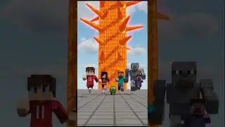 RUN! 😱 Lava Wall Escape: Minecraft 3D Animation #Shorts #roblox #bloxfurit #minecraft