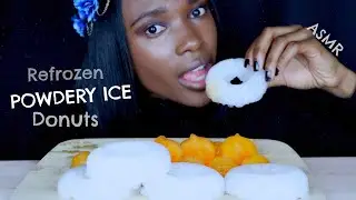 ASMR Refrozen Powdery Ice Donuts -  ASMR Relaxing Ice Eating | Screamin Memein ASMR
