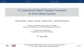 Gioele Zardini: A Compositional Sheaf-Theoretic Framework for Event-Based Systems