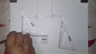 How to draw perpendicular with the help of Compass, Set Square and Protractor?