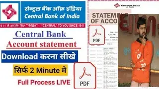 How to Download Central Bank Statement / Central bank of india ka statement kaise  nikale
