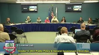 Public Policy & General Government Committee Meeting - October 9, 2023