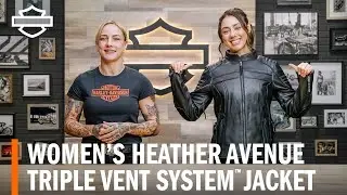 Harley-Davidson Women's Heather Avenue Triple Vent System Leather Motorcycle Jacket Overview
