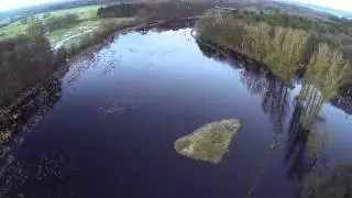 Hochwasser in Aukrug aus der Luft - Dezember/Weihnachten 2014