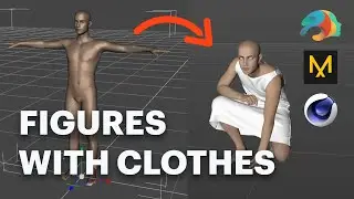 FIGURES WITH CLOTHES - Daz 3D, Marvelous Designer, C4D workflow