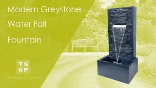 Modern Greystone Waterfall Wall Water Feature Fountain Australia Melbourne Sydney Brisbane Adelaide