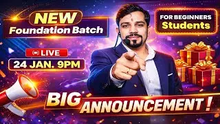 BIG ANNOUNCEMENT || FOR BEGINNERS STUDENTS || By - Ankush sir