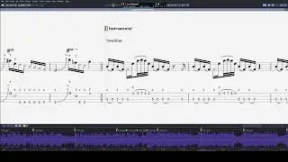 Lacquer Head (Primus) sync'd bass transcription with on-screen notation/tab