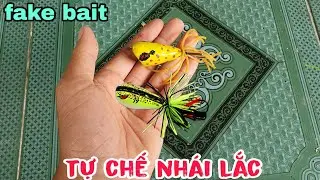 cách làm mồi nhái lắc lure cá lóc | tự làm mồi nhái giả